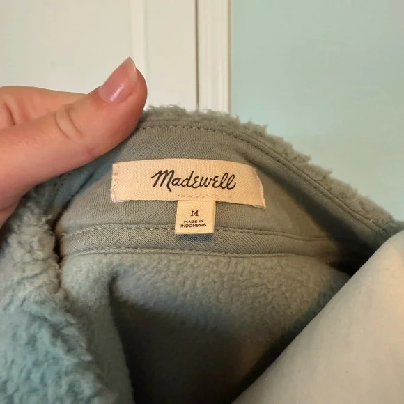 Madewell Sage Green Fleece Jacket - Picture 4 of 4